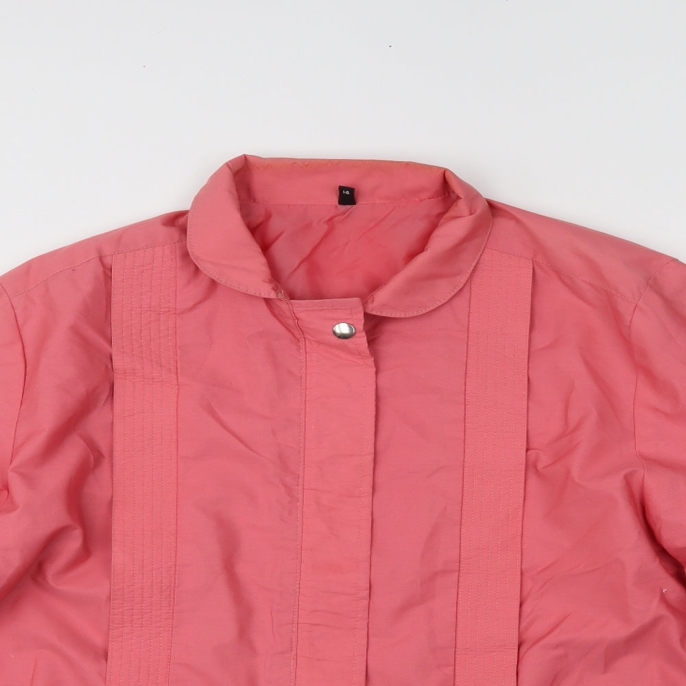 Womens UK Size 14 Preworn Pink Overcoat