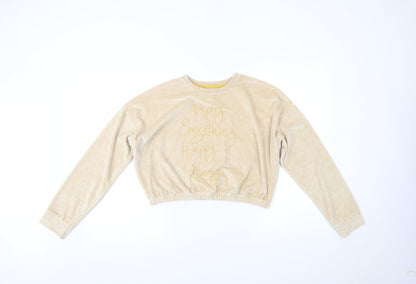 George Girls Beige   Top Pyjama Top Size 13-14 Years  - CHRISTMAS