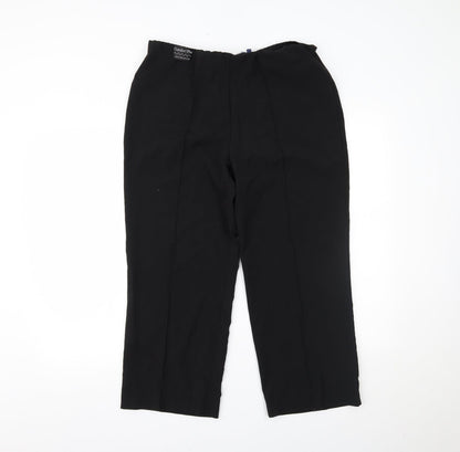 Womens UK Size 14 Sarah Hamilton Regular Fit  Black Trousers