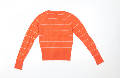 Womens UK Size 8 H&M Orange Cardigan Jumper