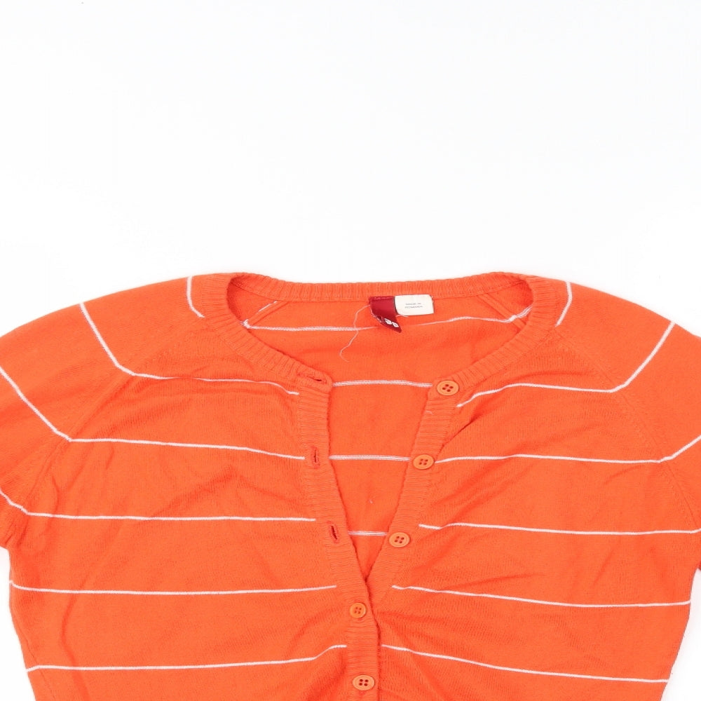 Womens UK Size 8 H&M Orange Cardigan Jumper