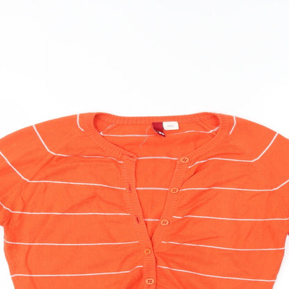 Womens UK Size 8 H&M Orange Cardigan Jumper