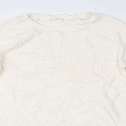 F&F Womens White   Pullover Jumper Size 14