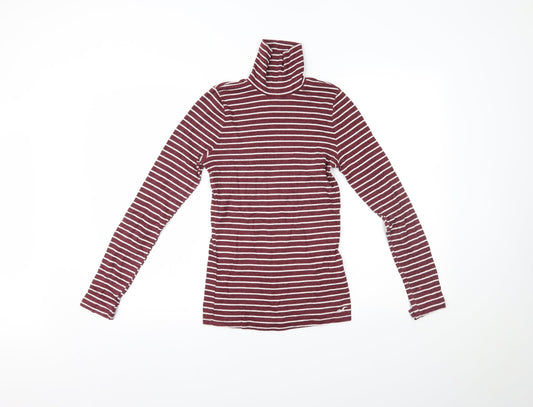 Hollister Womens Red Striped   Blouse Size L