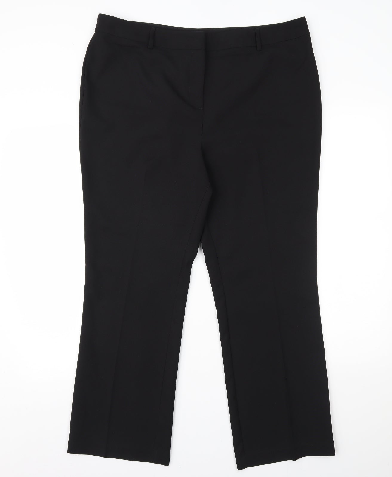Womens UK Size 16 Papaya Regular Fit  Black Trousers