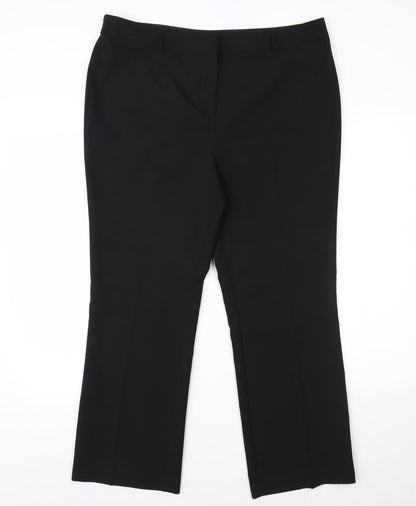 Womens UK Size 16 Papaya Regular Fit  Black Trousers