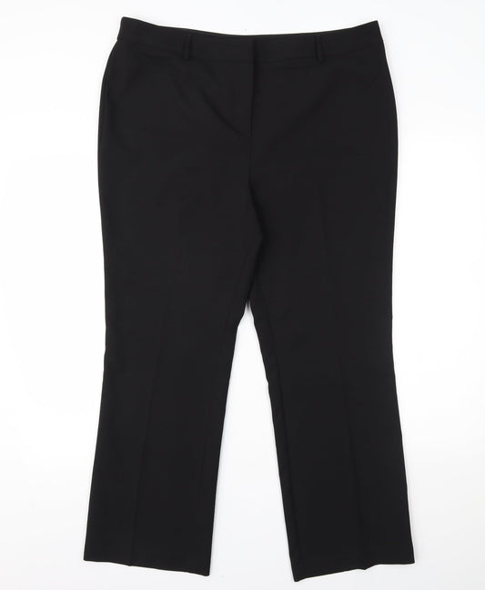 Womens UK Size 16 Papaya Regular Fit  Black Trousers
