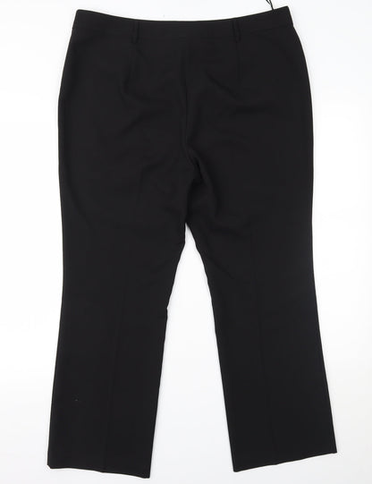Womens UK Size 16 Papaya Regular Fit  Black Trousers
