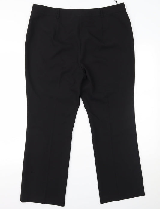 Womens UK Size 16 Papaya Regular Fit  Black Trousers