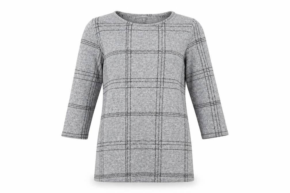 Womens UK Size 10 Nutmeg Grey Basic Blouse