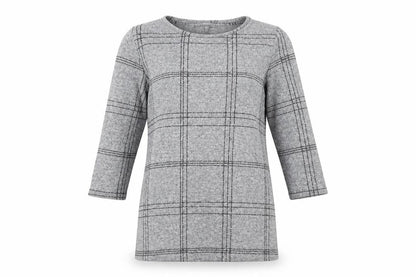 Womens UK Size 10 Nutmeg Grey Basic Blouse