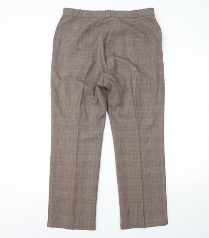 Womens UK Size 14 Marks and Spencer Regular Fit  Brown Trousers