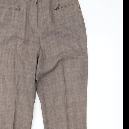 Womens UK Size 14 Marks and Spencer Regular Fit  Brown Trousers