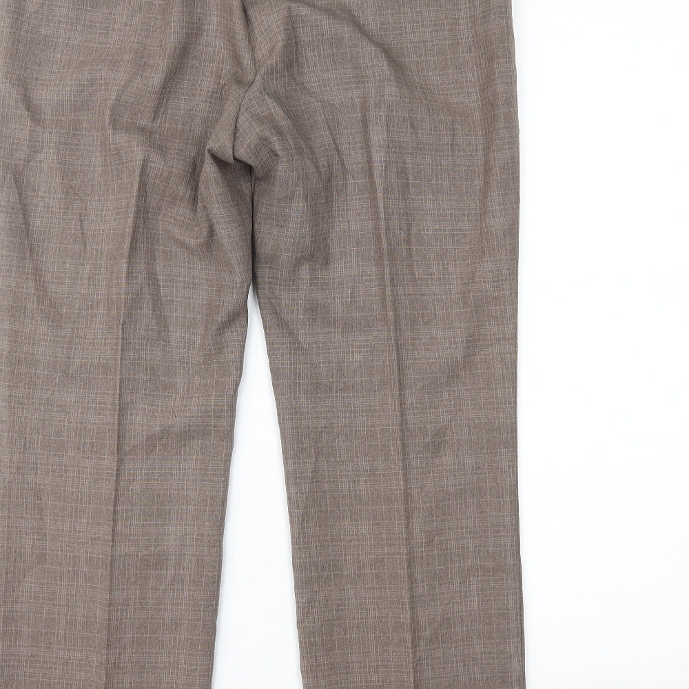 Womens UK Size 14 Marks and Spencer Regular Fit  Brown Trousers