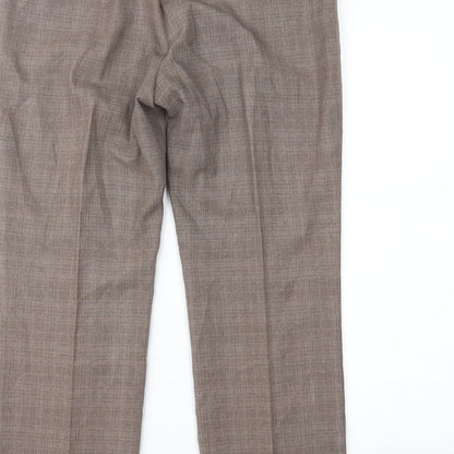Womens UK Size 14 Marks and Spencer Regular Fit  Brown Trousers