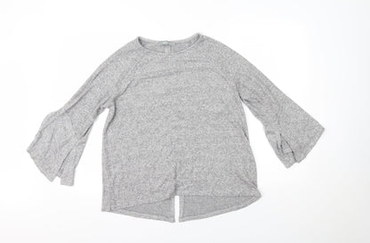Womens UK Size L COIN 1804 Grey Basic Blouse