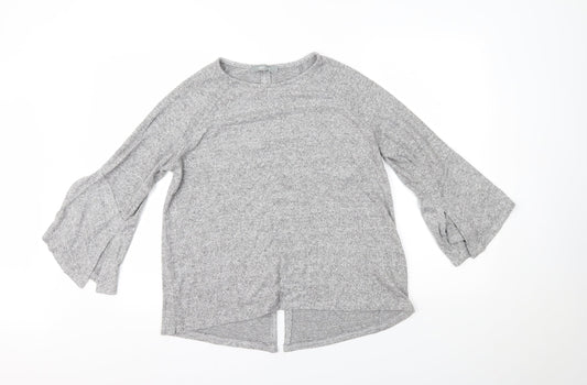 Womens UK Size L COIN 1804 Grey Basic Blouse