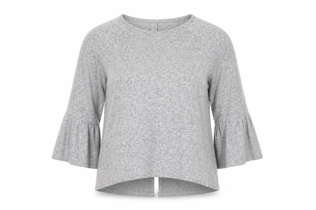 Womens UK Size L COIN 1804 Grey Basic Blouse