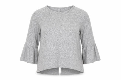 Womens UK Size L COIN 1804 Grey Basic Blouse
