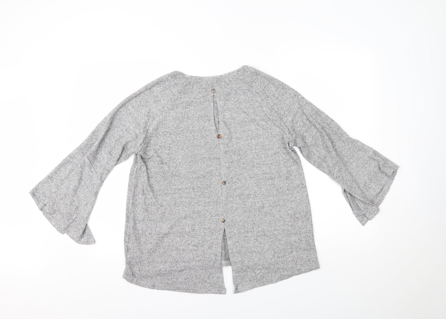 Womens UK Size L COIN 1804 Grey Basic Blouse