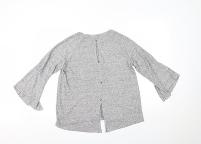 Womens UK Size L COIN 1804 Grey Basic Blouse