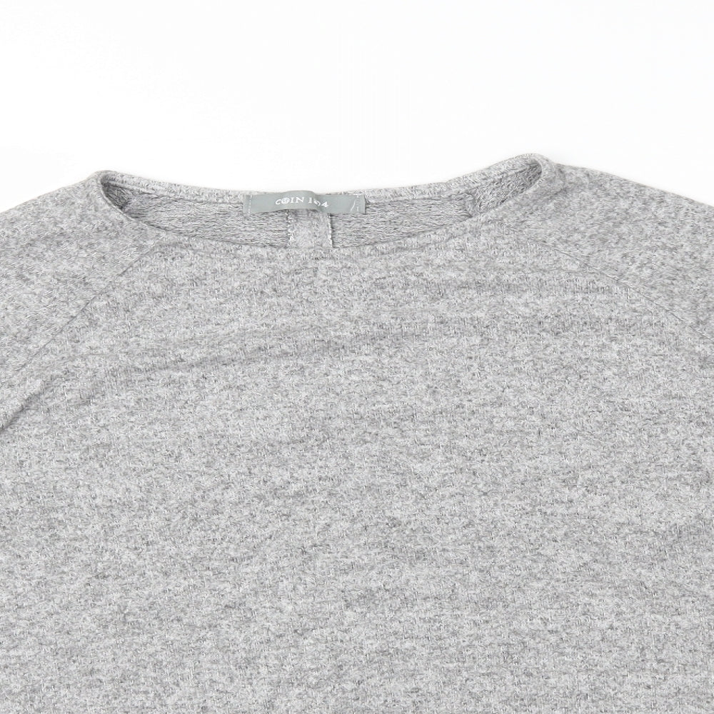 Womens UK Size L COIN 1804 Grey Basic Blouse