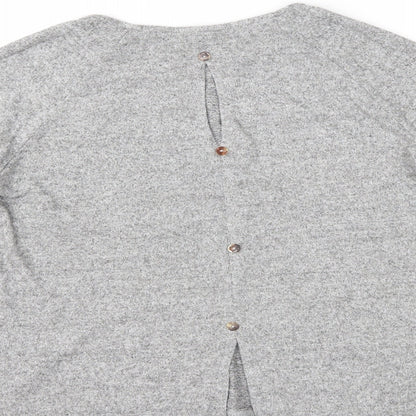 Womens UK Size L COIN 1804 Grey Basic Blouse