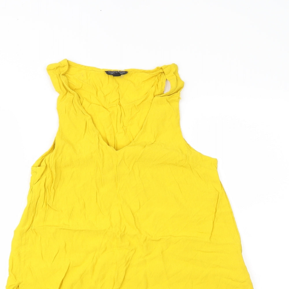 Womens UK Size 6 Topshop Yellow Camisole Tank