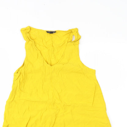 Womens UK Size 6 Topshop Yellow Camisole Tank