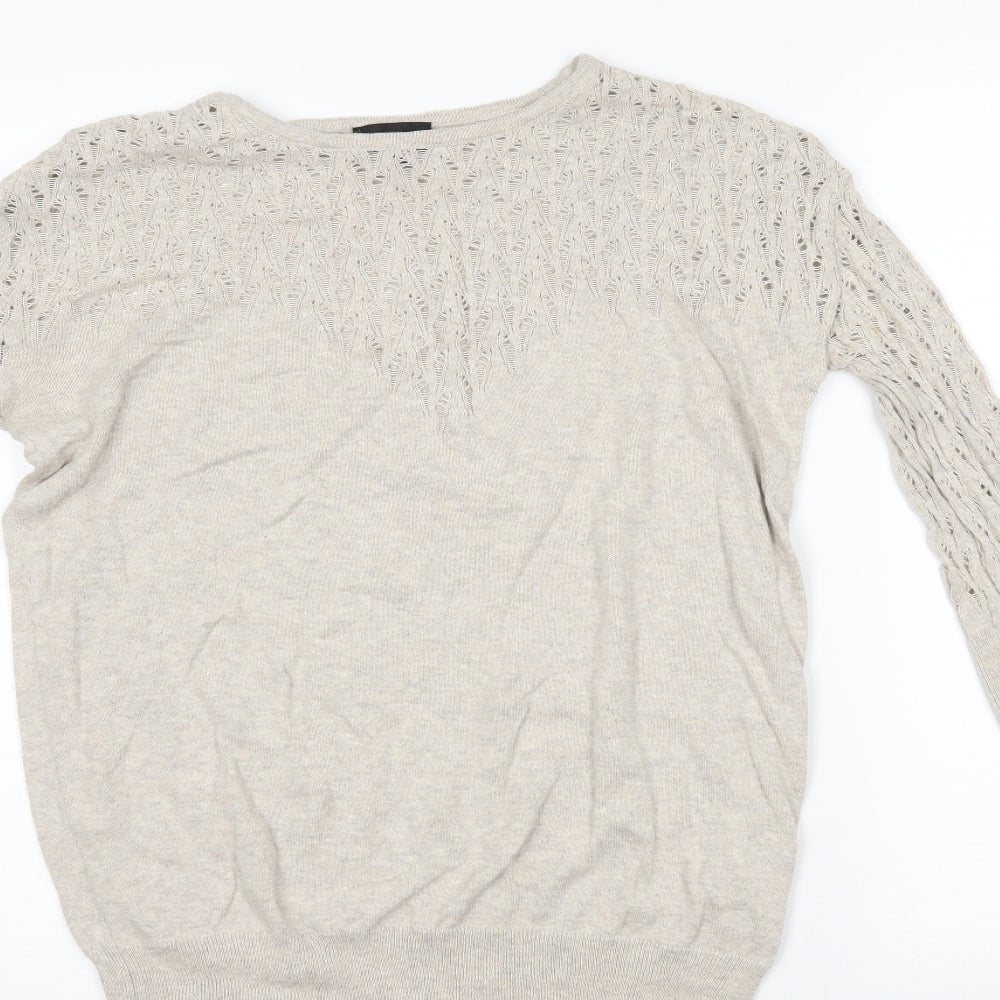 Boohoo Womens Grey   Cropped T-Shirt Size 8