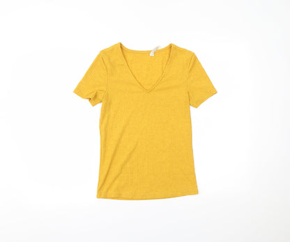 Womens UK Size M Vera & Lucy Yellow Basic T-Shirt