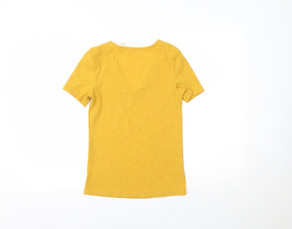 Womens UK Size M Vera & Lucy Yellow Basic T-Shirt