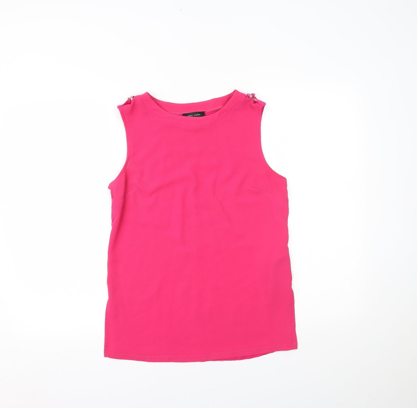 Womens UK Size 10 New Look Pink Basic Tank