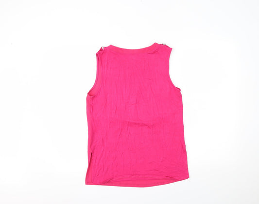 Womens UK Size 10 New Look Pink Basic Tank