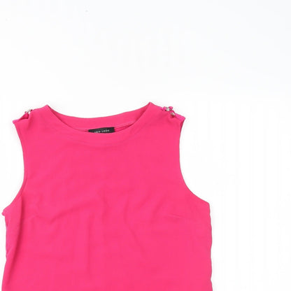 Womens UK Size 10 New Look Pink Basic Tank