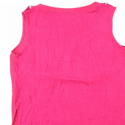 Womens UK Size 10 New Look Pink Basic Tank