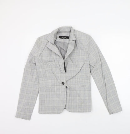 Zara Womens Grey Check  Jacket Suit Jacket Size 6