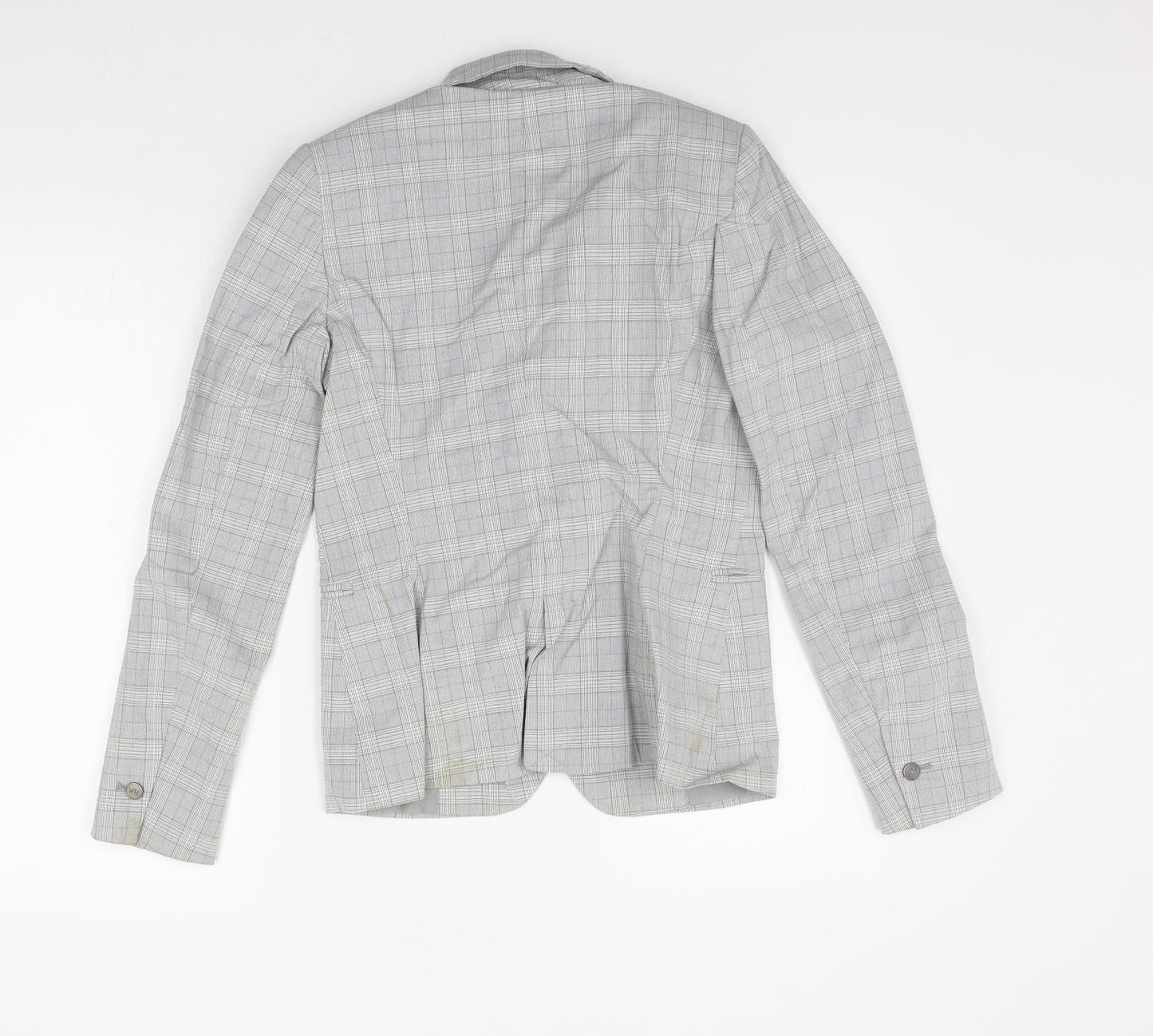 Zara Womens Grey Check  Jacket Suit Jacket Size 6