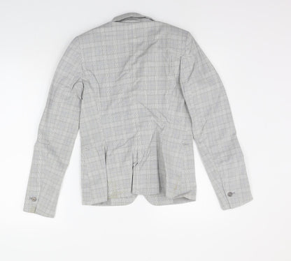 Zara Womens Grey Check  Jacket Suit Jacket Size 6