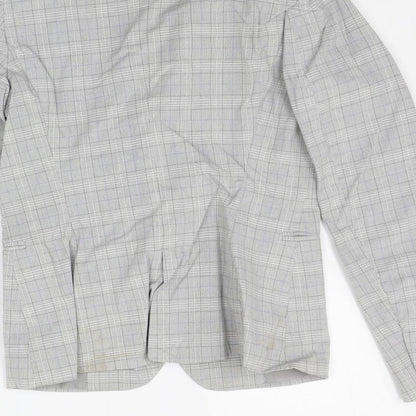 Zara Womens Grey Check  Jacket Suit Jacket Size 6