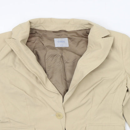 Oasis Womens Beige   Jacket Blazer Size 12