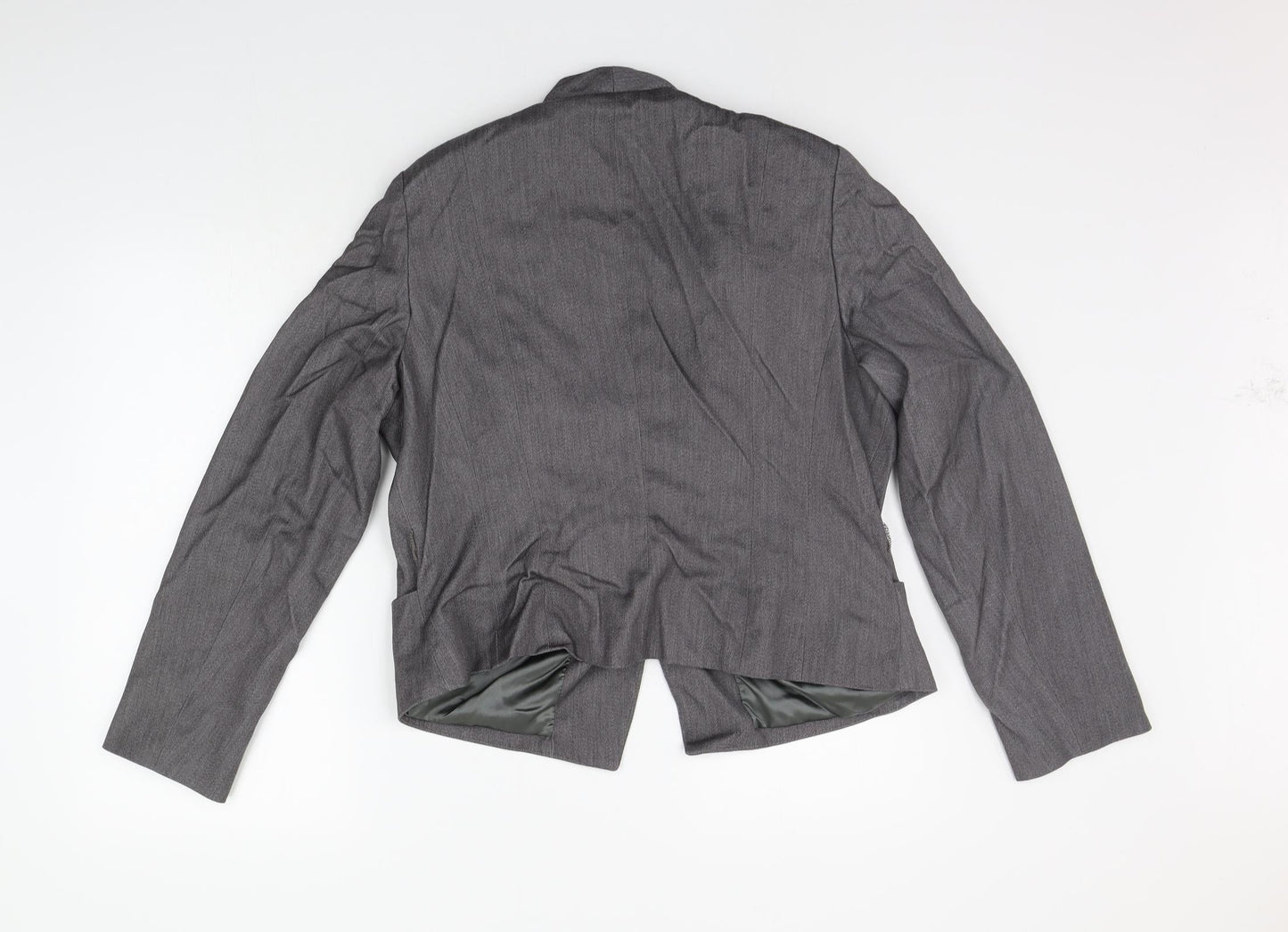 Womens UK Size 18 Preworn Regular Grey Suit Jacket