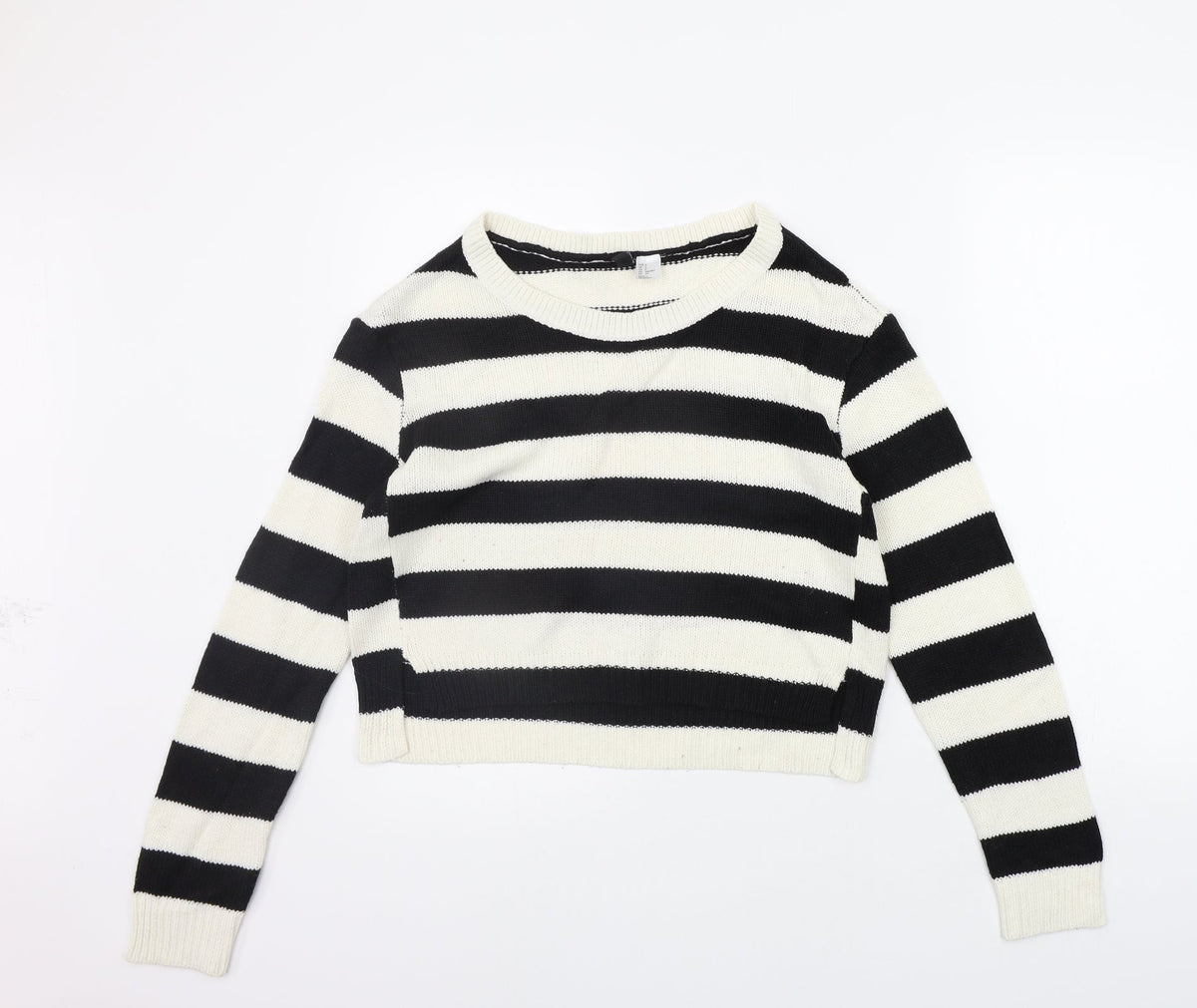Womens UK Size S Divided Black Pullover Jumper
