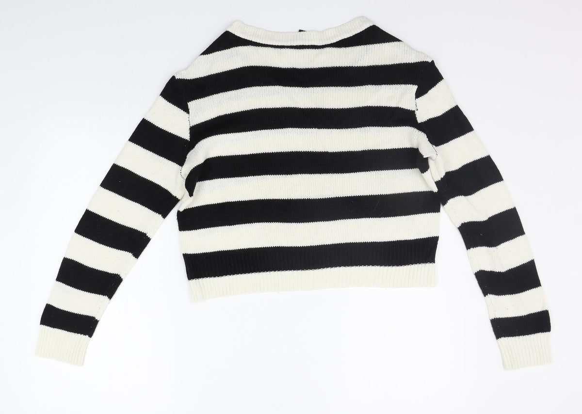 Womens UK Size S Divided Black Pullover Jumper