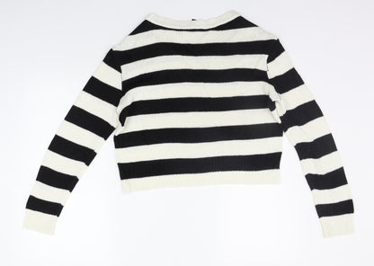 Womens UK Size S Divided Black Pullover Jumper