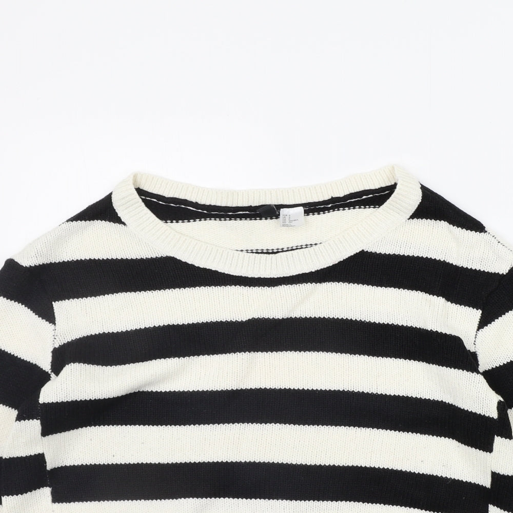 Womens UK Size S Divided Black Pullover Jumper