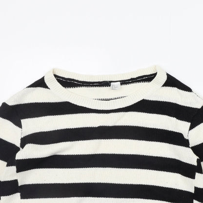 Womens UK Size S Divided Black Pullover Jumper