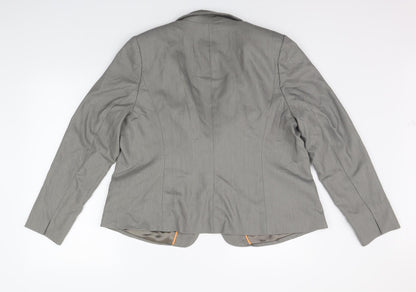 Papaya Womens Grey   Jacket Suit Jacket Size 20