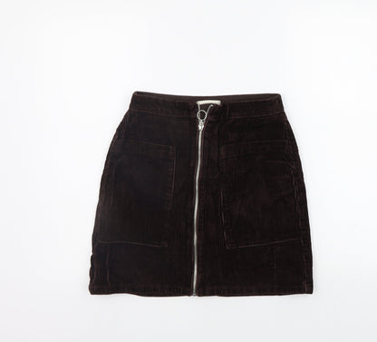 F&F Womens Brown   A-Line Skirt Size 6