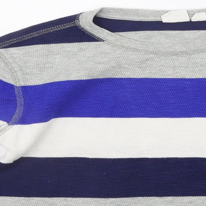 Gap Girls Blue Striped  Basic T-Shirt Size 8 Years